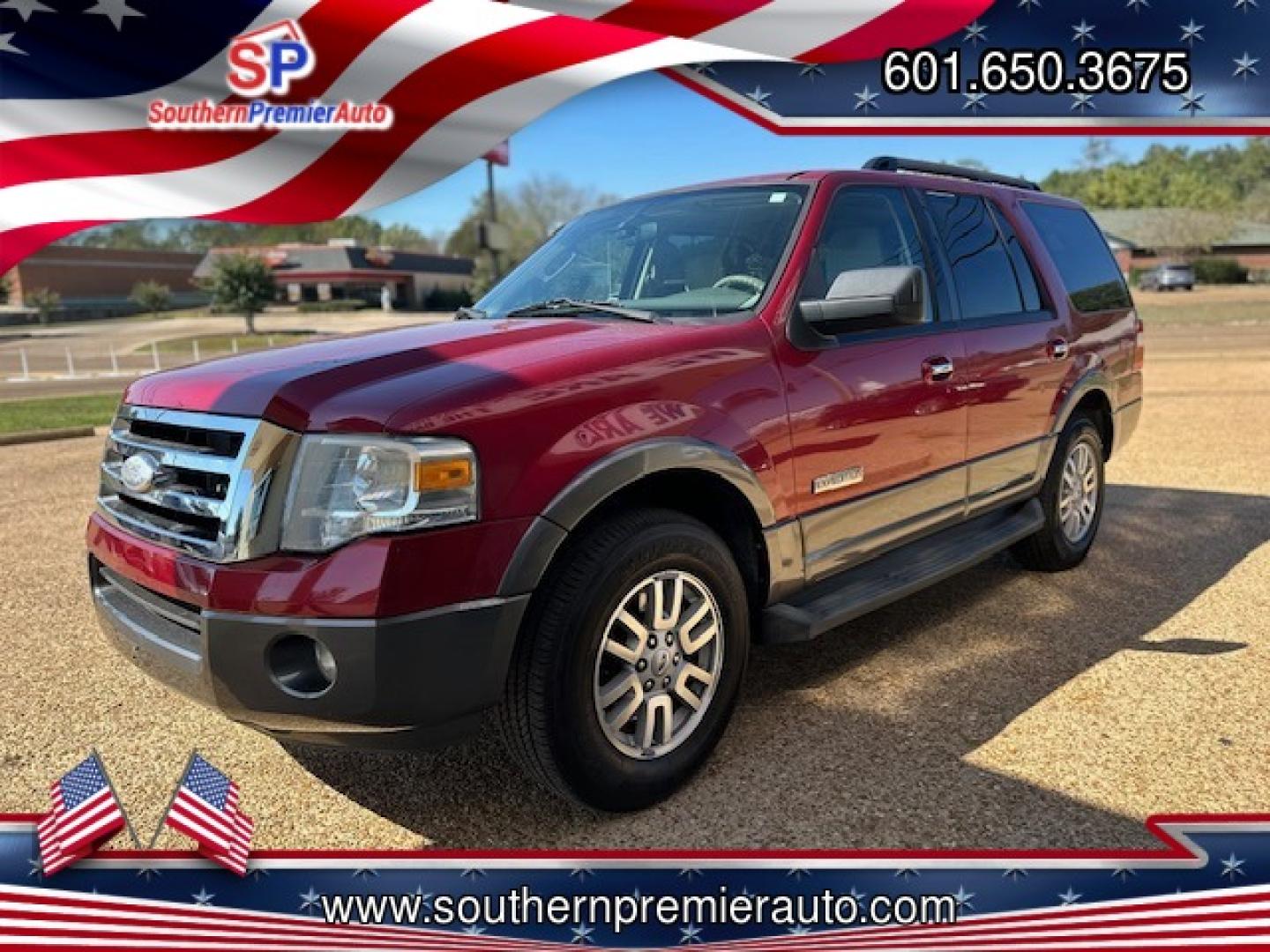 2007 RED FORD EXPEDITION XLT (1FMFU15537L) , located at 922 W. Beacon St., Philadelphia, MS, 39350, (601) 650-3675, 32.770447, -89.127151 - Photo#2