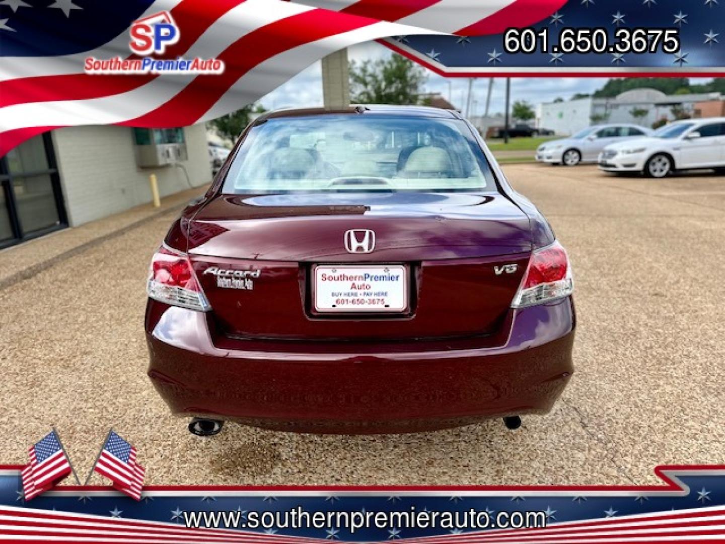 2008 MAROON /Tan HONDA ACCORD EX-L (1HGCP36858A) , located at 922 W. Beacon St., Philadelphia, MS, 39350, (601) 650-3675, 32.770447, -89.127151 - WHY CHOOSE SOUTHERN PREMIER AUTO? Complimentary Warranty ? Complimentary Oil Changes ? - Photo#4