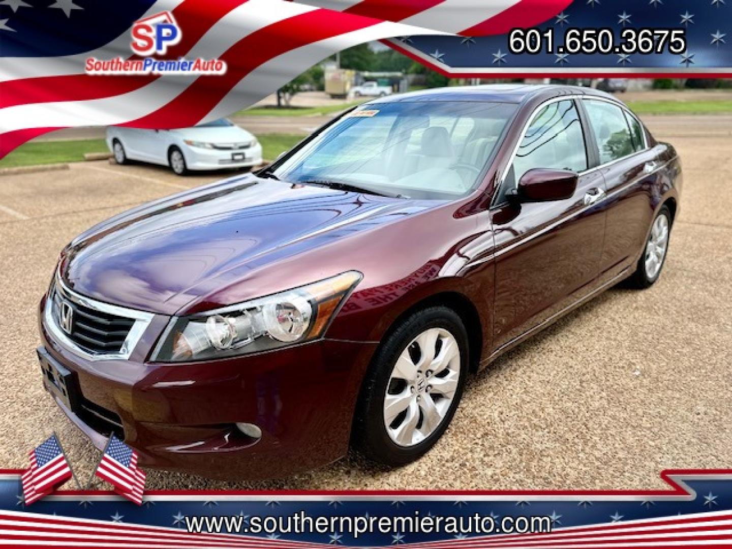 2008 MAROON /Tan HONDA ACCORD EX-L (1HGCP36858A) , located at 922 W. Beacon St., Philadelphia, MS, 39350, (601) 650-3675, 32.770447, -89.127151 - WHY CHOOSE SOUTHERN PREMIER AUTO? Complimentary Warranty ? Complimentary Oil Changes ? - Photo#2