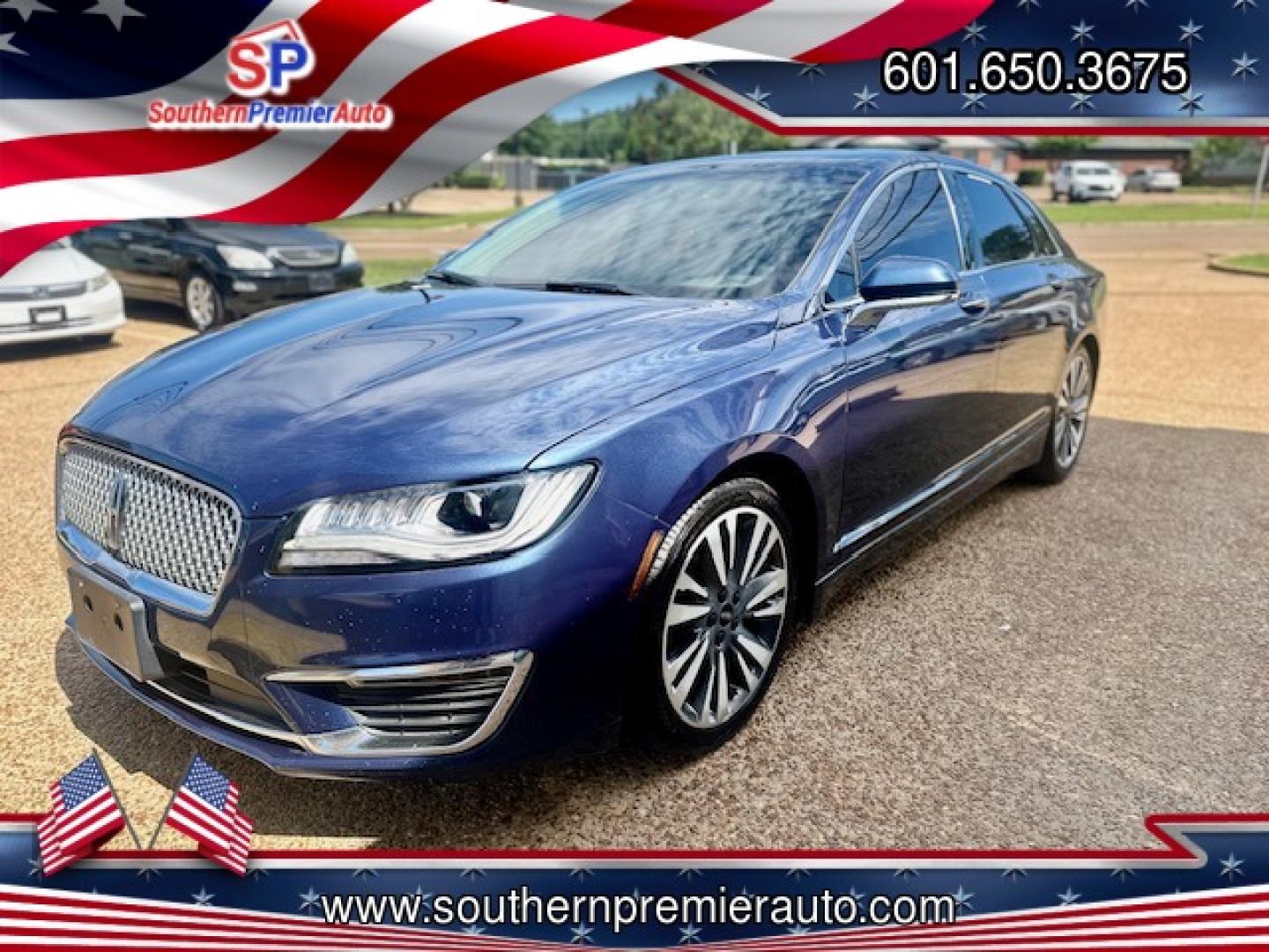 2017 BLUE LINCOLN MKZ RESERVE (3LN6L5E96HR) , located at 922 W. Beacon St., Philadelphia, MS, 39350, (601) 650-3675, 32.770447, -89.127151 - Photo#2