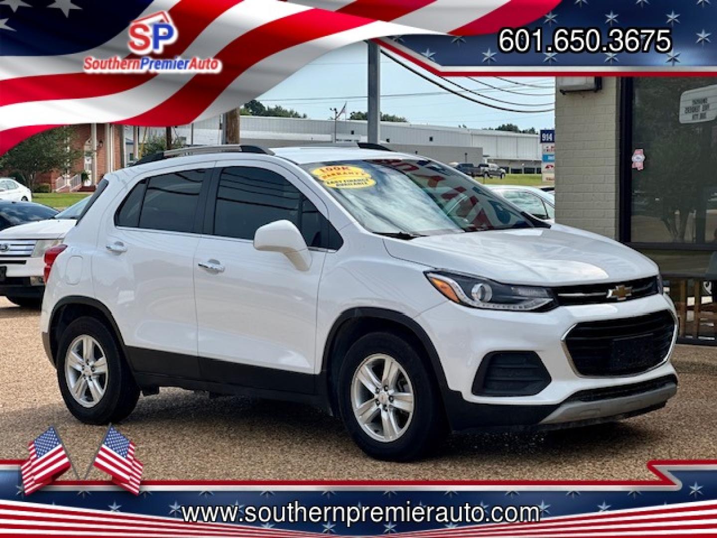 2018 WHITE CHEVROLET TRAX 1LT (KL7CJLSB9JB) , located at 922 W. Beacon St., Philadelphia, MS, 39350, (601) 650-3675, 32.770447, -89.127151 - Photo#0