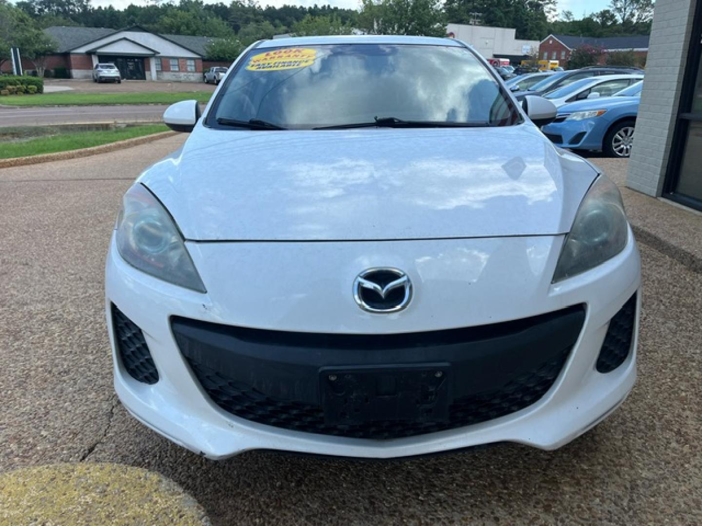 2013 WHITE /Black leather MAZDA MAZDA3 I SPORT W/SKY I-sport (JM1BL1U73D1) with an 2.0L L4 DOHC 16V engine, 5-Speed Automatic Overdrive transmission, located at 922 W. Beacon St., Philadelphia, MS, 39350, (601) 650-3675, 32.770447, -89.127151 - Title: 2013 Mazda MAZDA 3 Year: 2013 Make: Mazda Transmission: 5- Speed automatic overdrive Model: MAZDA3 Engine: 2.0L L4 DOHC 16V Body: SEDAN 4-DR Drive Type: FWD Mpg City: 28 Mpg: 30 Trim: I- Sport - Photo#1