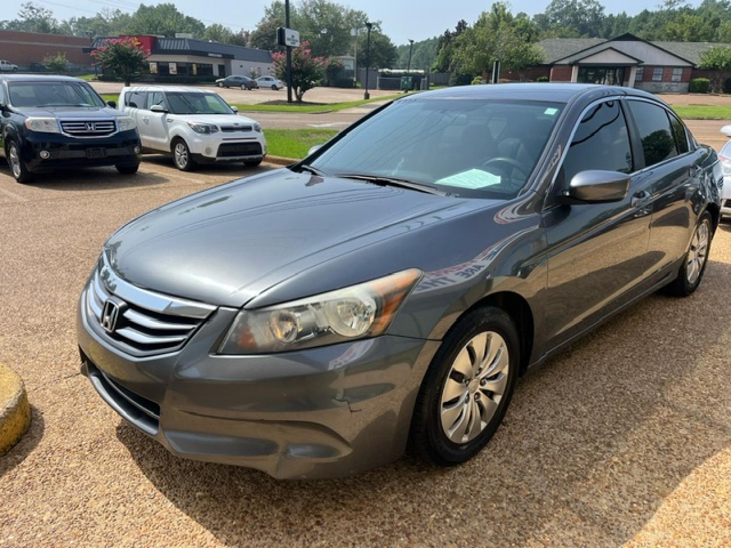 2012 GRAY /Black leather HONDA ACCORD LX LX (1HGCP2F34CA) with an 2.4L L4 DOHC 16V engine, 5-Speed Automatic Overdrive transmission, located at 922 W. Beacon St., Philadelphia, MS, 39350, (601) 650-3675, 32.770447, -89.127151 - Title: 2012 Honda Accord LX Year: 2012 Make: Honda Model: Accord Engine: 2.4L L4 DOHC 16V Body: SEDAN 4-DR Transmission: 5-Speed Automatic Drive Type: FWD Mpg City: 23 Mpg: 34 Trim: LX Sedan - Photo#3