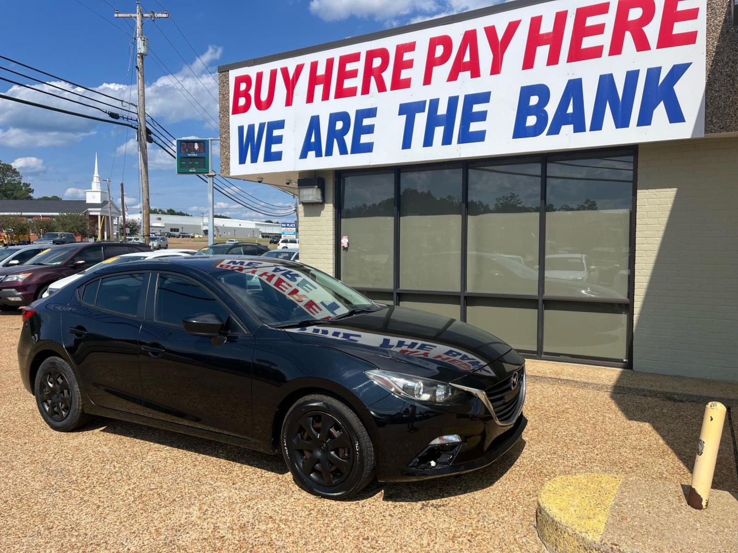 2015 BLACK /Black MAZDA MAZDA3 I SPORT W/SKY I-Sport AT (3MZBM1U72FM) with an 2.0L L4 DOHC 16V engine, 6-Speed Automatic transmission, located at 922 W. Beacon St., Philadelphia, MS, 39350, (601) 650-3675, 32.770447, -89.127151 - Title: 2015 Mazda MAZDA3 i Sport AT Year: 2015 Make: Mazda Model: MAZDA3 Engine: 2.0L L4 DOHC 16V Body: SEDAN 4-DR Transmission: 6-Speed Automatic Drive Type: FWD Mpg City: 30 Mpg: 41 Trim: i Sport AT - Photo#0