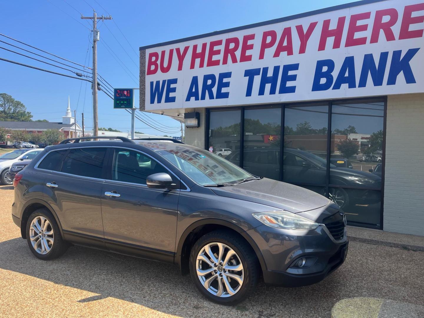 2013 GRAY MAZDA CX-9 GRAND TOURING Grand Touring (JM3TB2DAXD0) with an 3.7L V6 DOHC 24V engine, 6-Speed Automatic transmission, located at 922 W. Beacon St., Philadelphia, MS, 39350, (601) 650-3675, 32.770447, -89.127151 - Title: 2013 Mazda CX-9 Grand Touring Year: 2013 Make: Mazda Model: CX-9 Engine: 3.7L V6 DOHC 24V Body: SPORT UTILITY Transmission: 6-Speed Automatic Drive Type: FWD Mpg City: 17 Mpg: 24 Trim: Grand Touring Third Row Seating - Photo#0