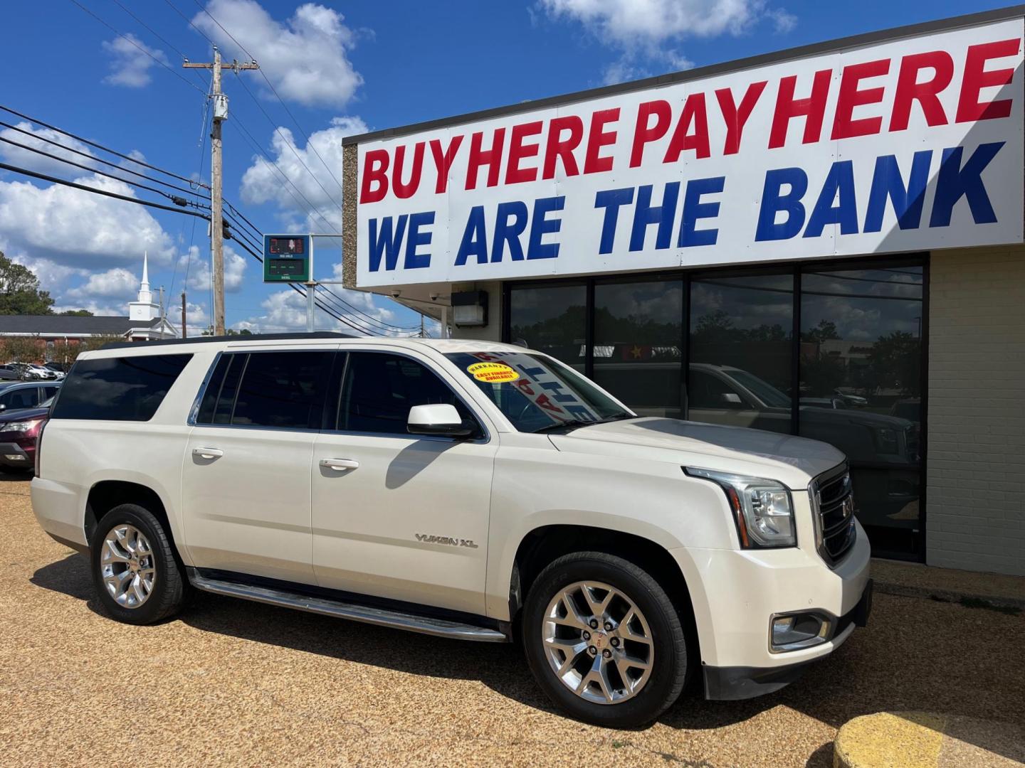 2015 WHITE GMC YUKON XL SLT slt (1GKS2HKC6FR) with an 5.3L V8 OHV 16V FFV engine, 6- Speed automatic transmission, located at 922 W. Beacon St., Philadelphia, MS, 39350, (601) 650-3675, 32.770447, -89.127151 - Title: 2015 GMC Yukon XL 4WD Year: 2015 Make: GMC Model: Yukon XL Engine: 5.3L V8 OHV 16V Body: SPORT UTILITY 4-DR Transmission: 6-Speed Automatic Drive Type: 4WD Mpg City: 15 Mpg: 22 Trim: SLT 4WD - Photo#0