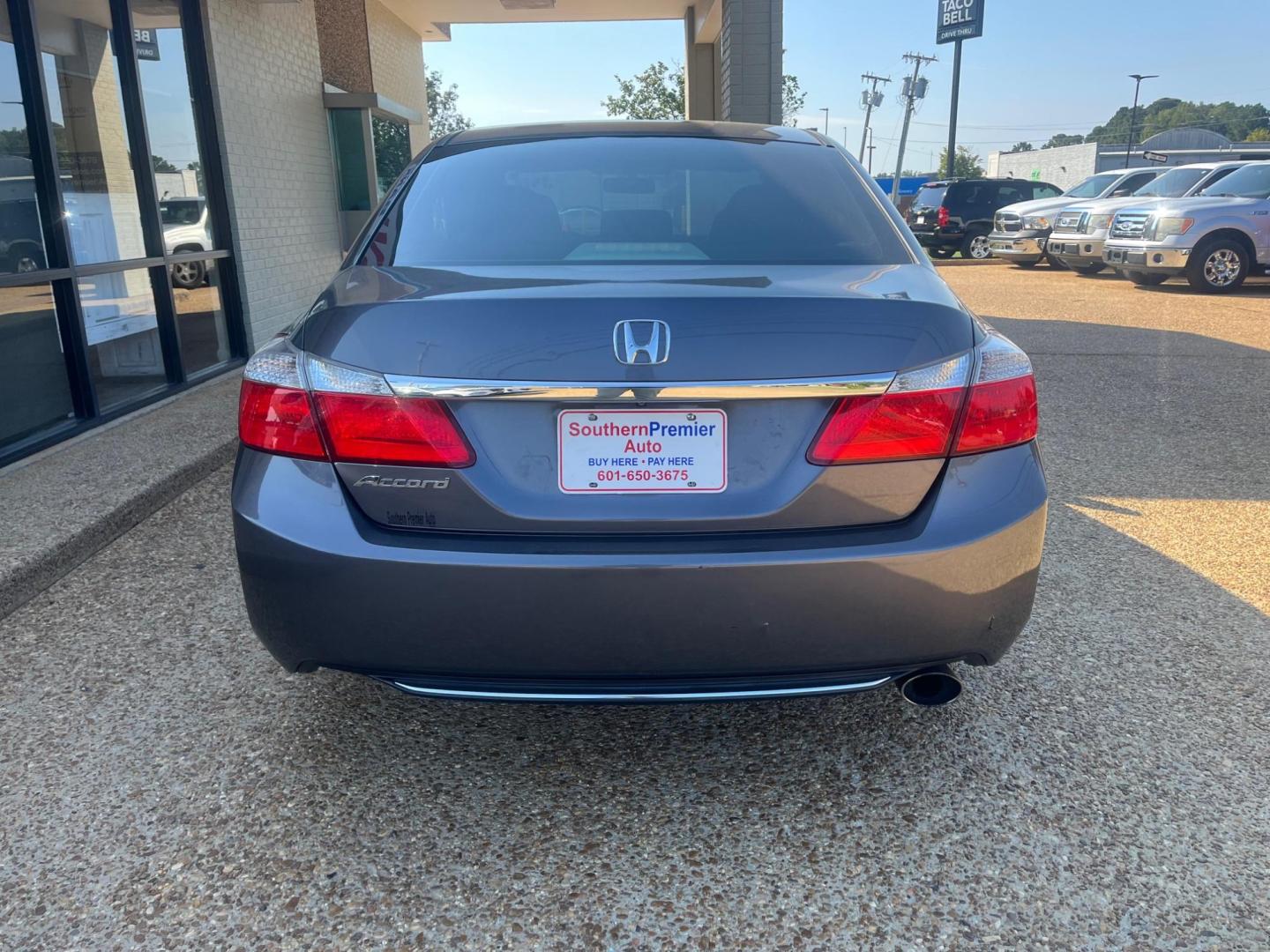 2014 GRAY HONDA ACCORD LX LX (1HGCR2F36EA) with an 2.4L L4 DOHC 16V engine, Continuously Variable Transmission transmission, located at 922 W. Beacon St., Philadelphia, MS, 39350, (601) 650-3675, 32.770447, -89.127151 - Title:2014 Honda Accord LX Sedan Year: 2014 Make: Honda Model: Accord Engine: 2.4L L4 DOHC 16V Body: SEDAN 4-DR Transmission: Continuously Variable Transmission Drive Type: FWD Mpg City: 27 Mpg: 36 Trim: LX Sedan - Photo#1