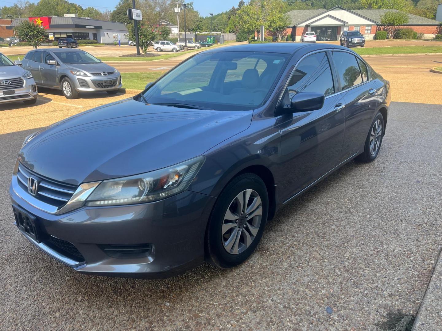 2014 GRAY HONDA ACCORD LX LX (1HGCR2F36EA) with an 2.4L L4 DOHC 16V engine, Continuously Variable Transmission transmission, located at 922 W. Beacon St., Philadelphia, MS, 39350, (601) 650-3675, 32.770447, -89.127151 - Title:2014 Honda Accord LX Sedan Year: 2014 Make: Honda Model: Accord Engine: 2.4L L4 DOHC 16V Body: SEDAN 4-DR Transmission: Continuously Variable Transmission Drive Type: FWD Mpg City: 27 Mpg: 36 Trim: LX Sedan - Photo#3