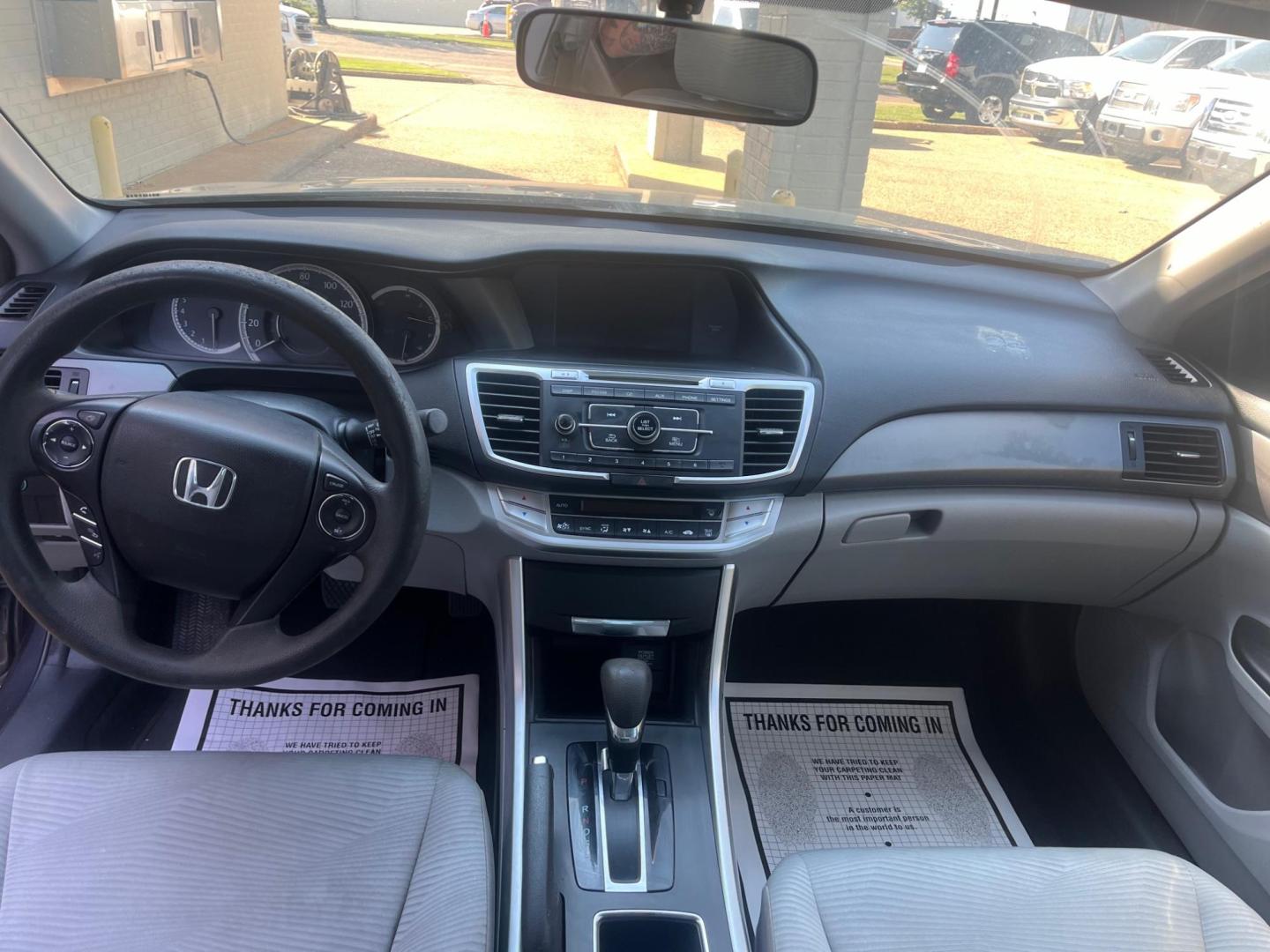 2014 GRAY HONDA ACCORD LX LX (1HGCR2F36EA) with an 2.4L L4 DOHC 16V engine, Continuously Variable Transmission transmission, located at 922 W. Beacon St., Philadelphia, MS, 39350, (601) 650-3675, 32.770447, -89.127151 - Title:2014 Honda Accord LX Sedan Year: 2014 Make: Honda Model: Accord Engine: 2.4L L4 DOHC 16V Body: SEDAN 4-DR Transmission: Continuously Variable Transmission Drive Type: FWD Mpg City: 27 Mpg: 36 Trim: LX Sedan - Photo#5